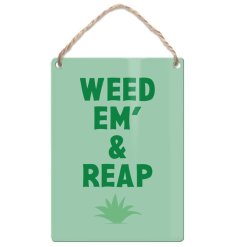 Brighten your garden with this witty and stylish small metal dangler