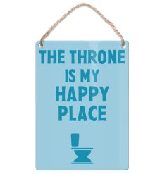 Add a touch of humour and charm to your loo with this elegant metal dangler