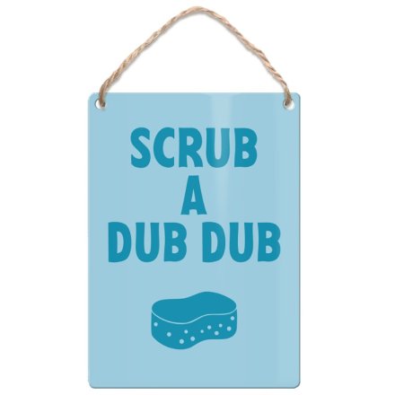 Scrub A Dub Dub Dangler Sign, 9cm 