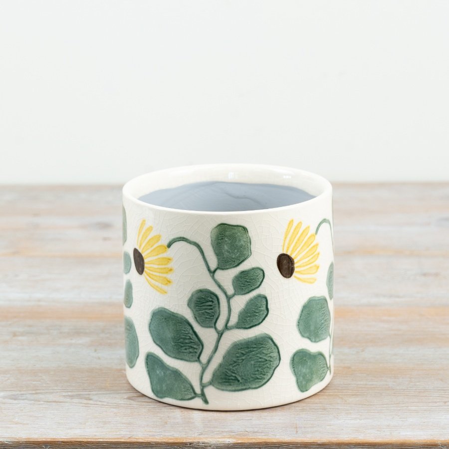 Charming sunflower planter to brighten any room