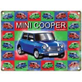 Add a burst of colour and classic charm with this Mini Cooper metal sign