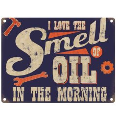 charming retro metal sign with a playful vintage vibe