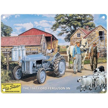 20cm Grey Ford Ferguson Metal Sign