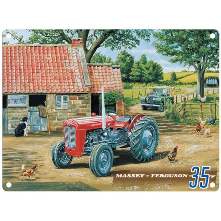 20cm Massey Ferguson Metal Sign