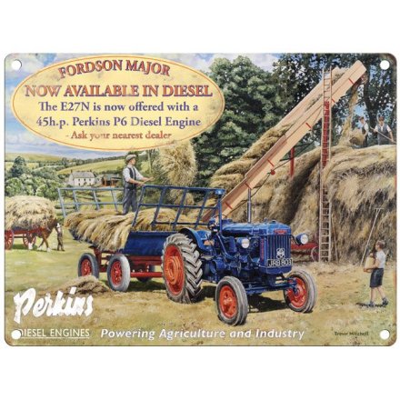 Fordson Major Vintage Metal Wall Sign, 20cm