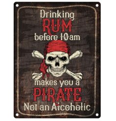 Featuring a distressed dark wood-grain finish and rope-inspired border this sign is an essential decor piece