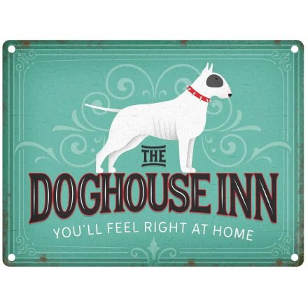 20cm The Dog House Inn Metal Sign