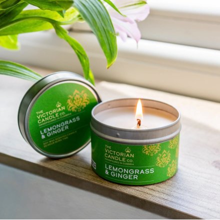 100ml Lemongrass & Ginger Scented Tin Candle