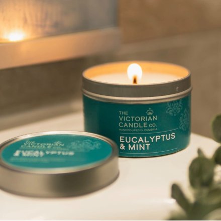 100ml Eucalyptus & Mint Scented Tin Candle