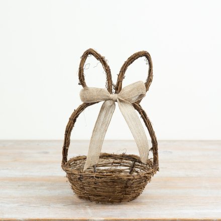 Rattan Bunny Basket, 12cm 