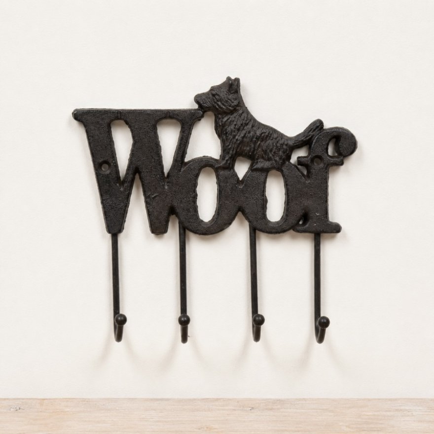 Cast Iron Dog Hooks, 19cm