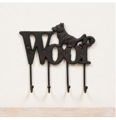 Delightful cast iron dog hooks for elegant and practical organisation in your home