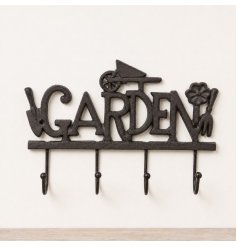 Ideal cast iron hook for organising garden sheds, porches, mudrooms and patios