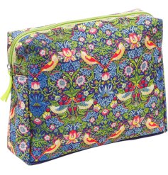 Elegantly designed wash bag featuring the classic Strawberry Thief pattern by William Morris