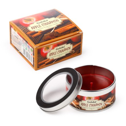 8cm Goloka Apple Cinnamon Wax Candle Tin