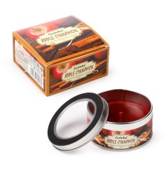 Infuse your home with the inviting blend of apple and cinnamon in a charming tin