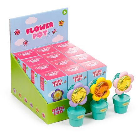 Rechargeable USB Flower Pot Mini Fan, 16cm 