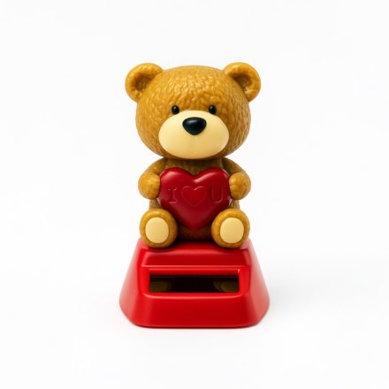 Amore Heart I Heart U Bear Solar Pal, 10cm 