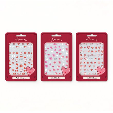 J'Adoramals Heart Self Adhesive Nail Stickers, 9cm 