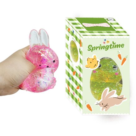Maltose Squeezy Glitter Springtime Bunny & Chick Stress Toy