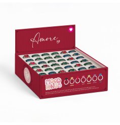 Discover your emotions in every shade with the Amore Heart Mood Ring