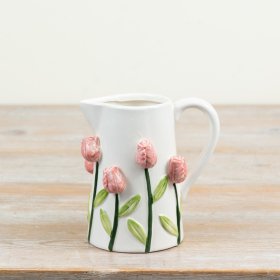 Delightful 3D tulip jug in soft pink, ideal for Mother's Day gifts and spring décor