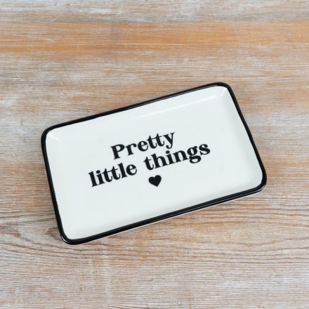 White Pretty Little Things Tray, 17cm