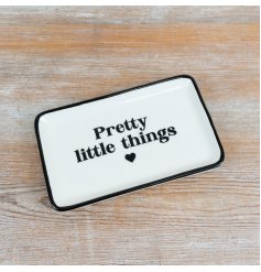 Delightful dolomite tray ideal for organising your treasured little keepsakes
