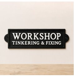 classic black cast iron wall sign