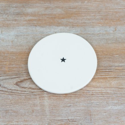 Round Star Coaster, 10cm 