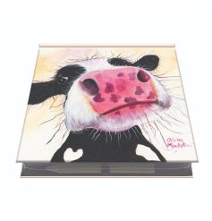 Liven up your workspace with the vibrant Betsy Blueberry memo pad and pencil combo
