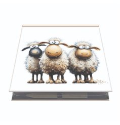 Jot down your thoughts with delightful Sheepies memo pad and handy pencil combo