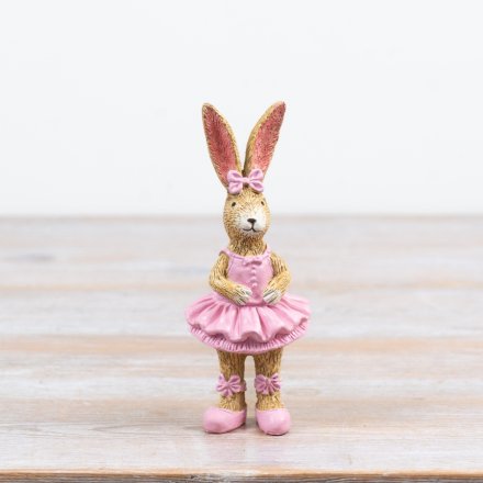 Jasper Rabbit Ballerina Figurine, 14cm
