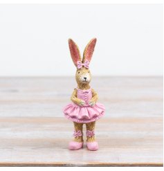 delightful jasper rabbit dressed in a pink tutu and ballet shoes