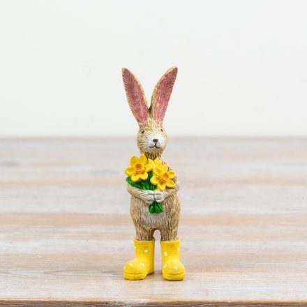 Japer Rabbit with Daffodil, 14cm 