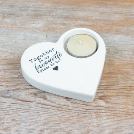 "Together is my Heart Candle Holder, 10cm 