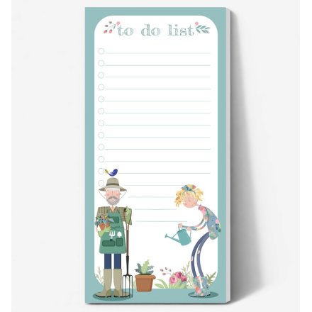 21cm Pink Pig Gardeners To Do List Notepad