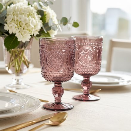 S/2 Amalfi Wine Glass, 17cm 