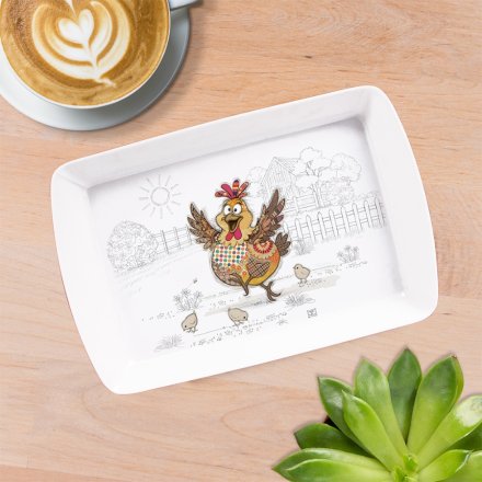 Bug Art Harriet Hen Tray, 24cm 