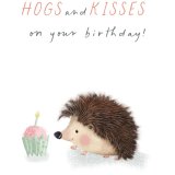 Send a little prickly affection with this charming hedgehog birthday card