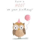 Send warm birthday wishes with this charming owl-themed greeting card