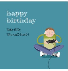 Celebrate his special day with a vibrant birthday card designed for the gaming aficionado