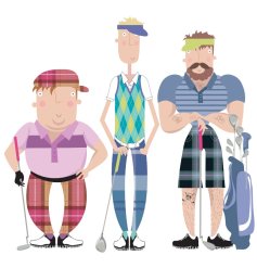 Send your best wishes with a stylish card designed for male golf enthusiasts