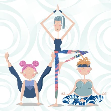 Yoga Greeting Card, 15cm 