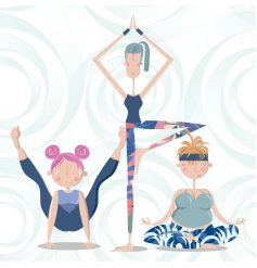Send calming wishes with this vibrant yoga-themed greeting card