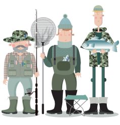 Send warm wishes with this delightful fisherman-themed greeting card
