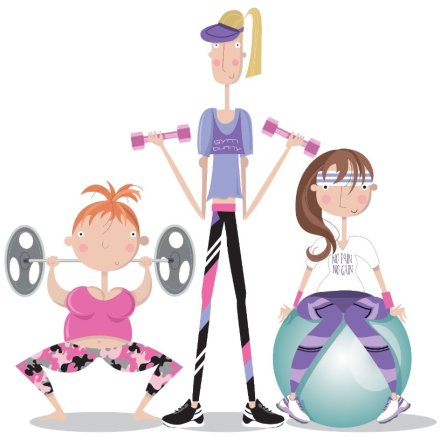 Gym Female Greeting Card, 15cm 