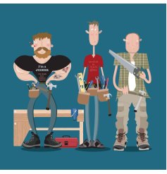 A delightful card to celebrate joiners and their skilled craft