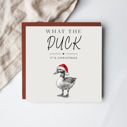 Greeting Card What The Duck It’s Christmas, 15cm