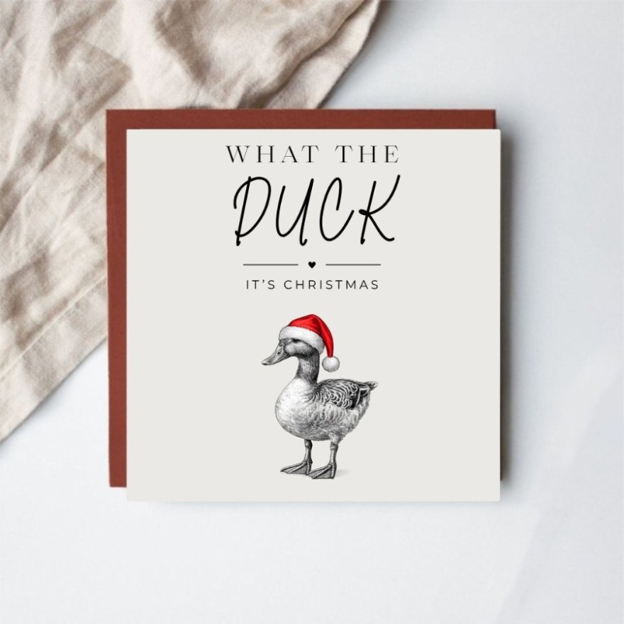 What The Duck: Christmas Card, 15cm